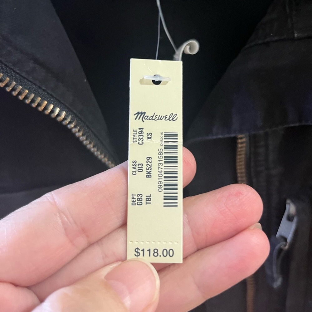 Madewell Utility Jacket New With Tags Size XS Women’s Black - Picture 9 of 9
